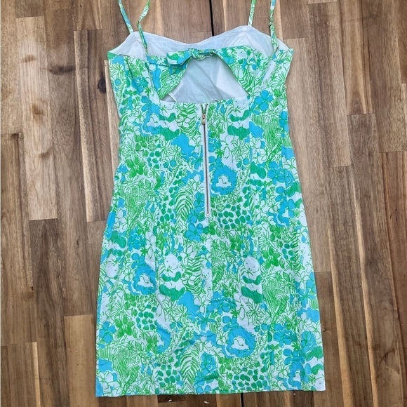Lilly Pulitzer McCallum It’s a Zoo Fitted Open Back with Tie Animal Print Sz 00 - Picture 2 of 11